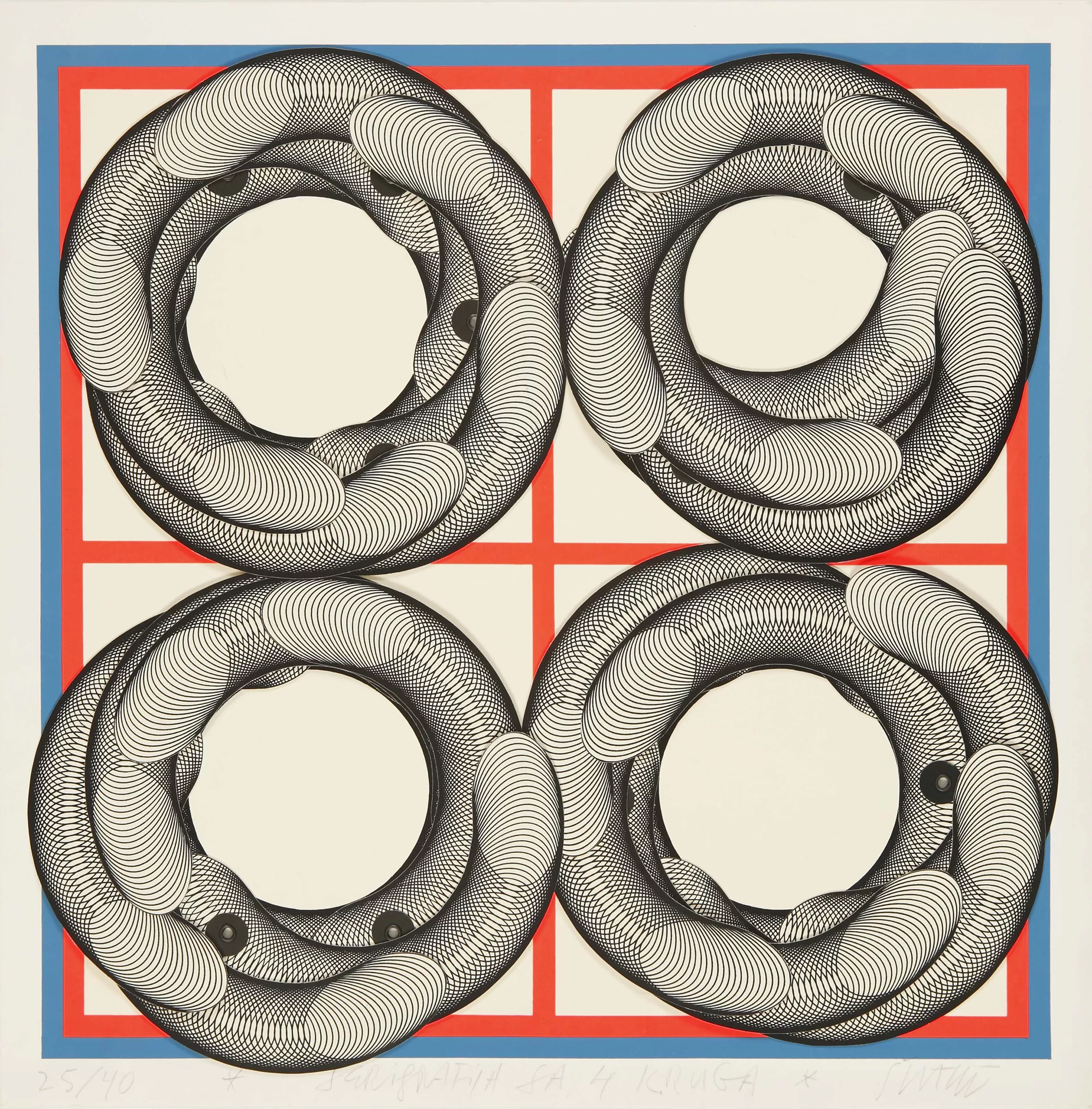 Serigrafija sa četiri kruga, (1972.) b