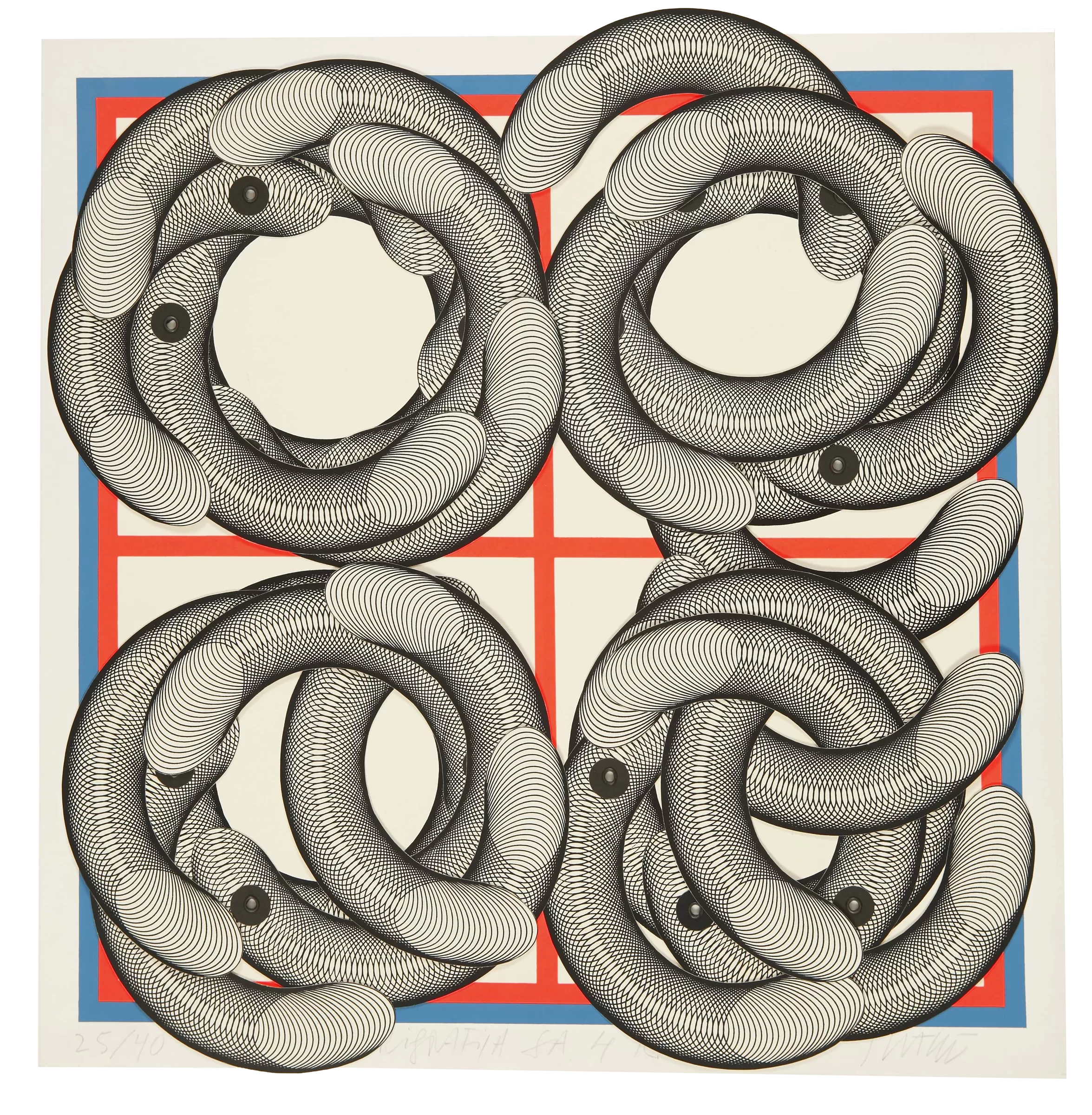 Serigrafija sa četiri kruga, (1972.) c